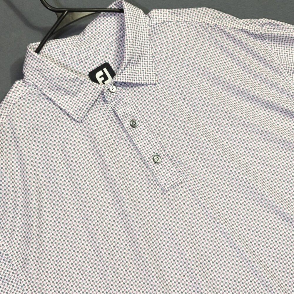 Footjoy Polo Shirt Men's XL Multicolor Performance Stretch Golf Short Sleeve